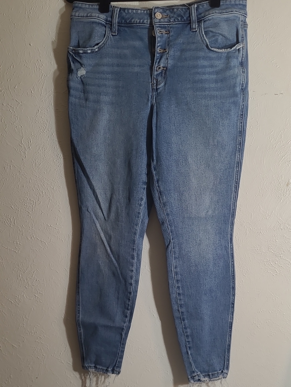 Maurices Light Blue Denim Jeggings - Button-Fly